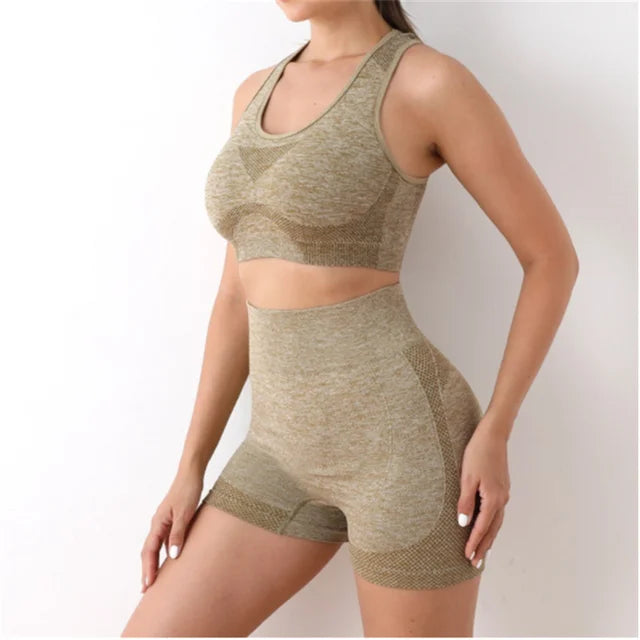 2 Piece Sports Bra + Yoga Shorts