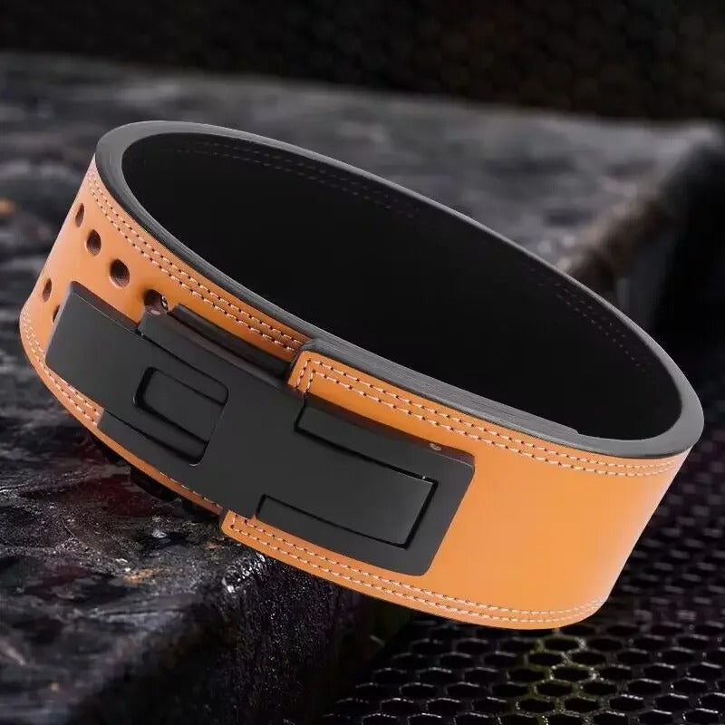 Powerlifting Leather Lever Belt