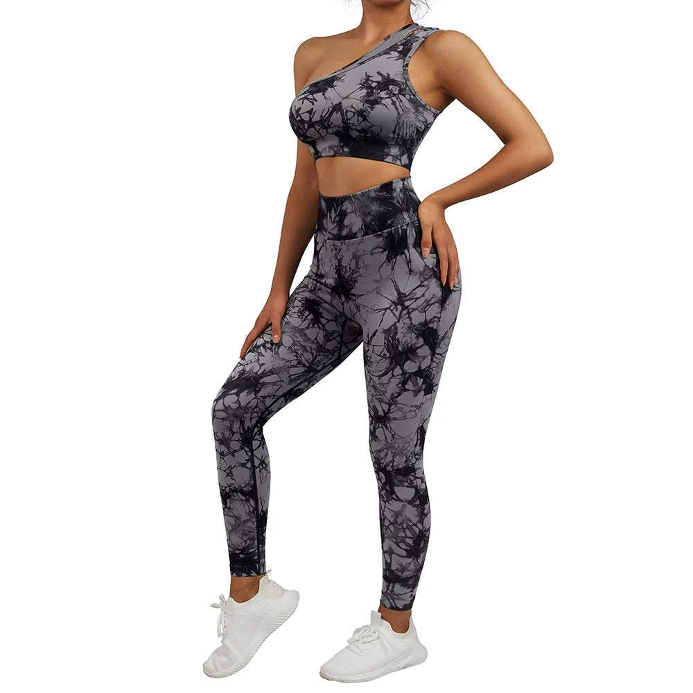 Unishoulder Sports Bra + Leggings Set