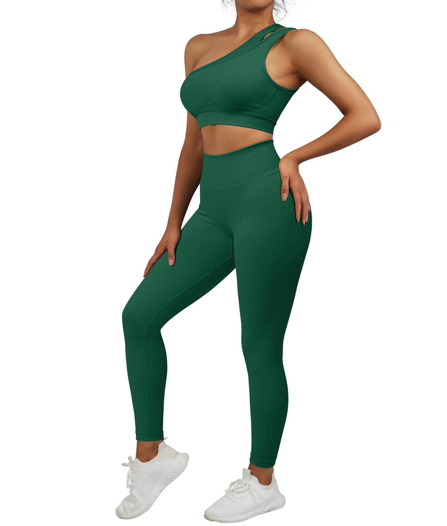 Unishoulder Sports Bra + Leggings Set